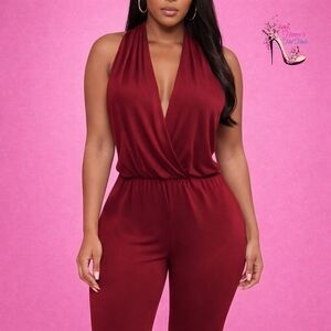 Backless Halter Jumpsuit